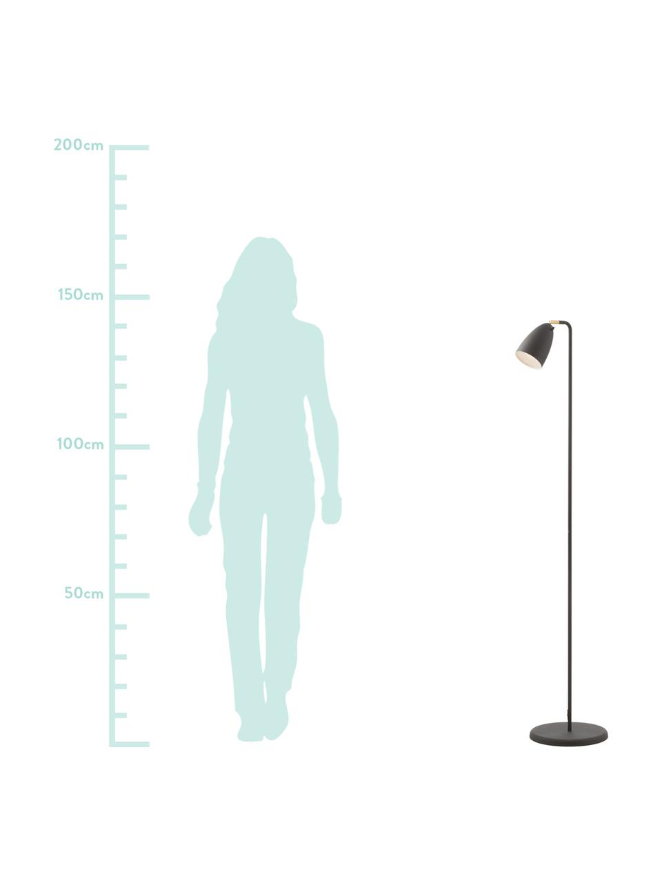 LED vloerlamp Nexus 10, verstelbaar, Zwart, Ø 26 x H 142 cm