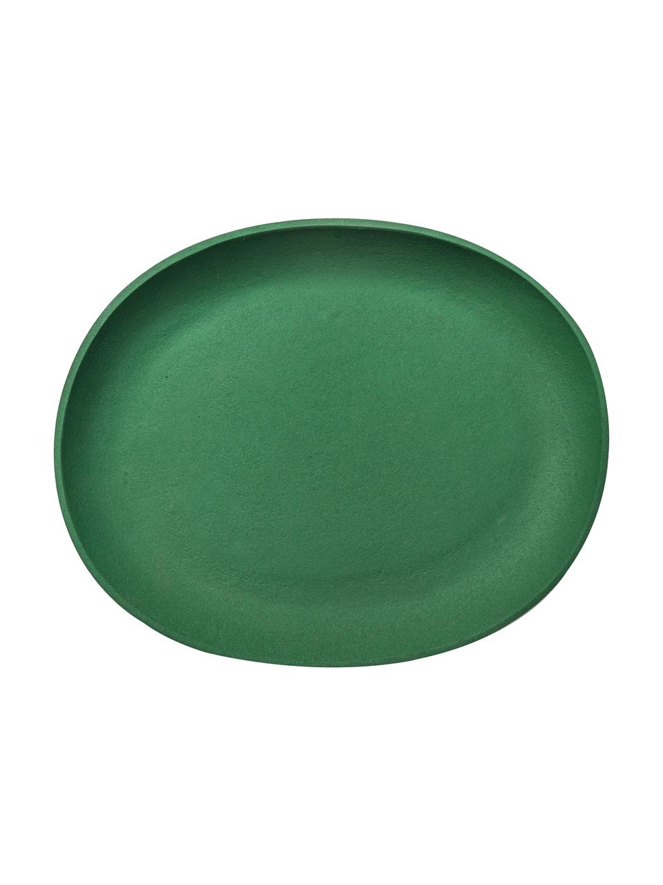 Komplet tac do serwowania Greek, 3 elem., Aluminium malowane proszkowo, Jasny beżowy, jasny zielony, ciemny zielony, Komplet z różnymi rozmiarami