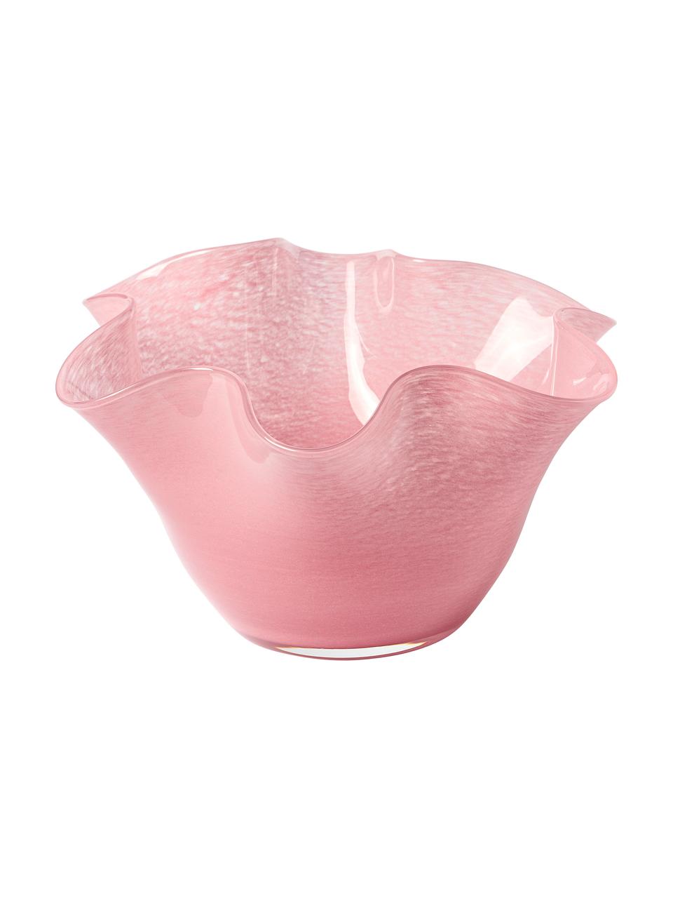 Misa dekoracyjna ze szkła dmuchanego Inaya, Szkło dmuchane, Blady różowy, Ø 29 x W 15 cm