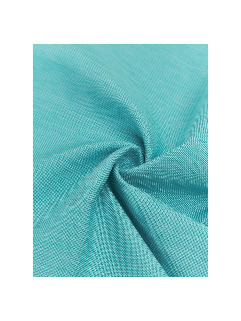 Effen outdoor kussenhoes Capri in turquoise, 100% polypropyleen, Turquoise, 40 x 40 cm