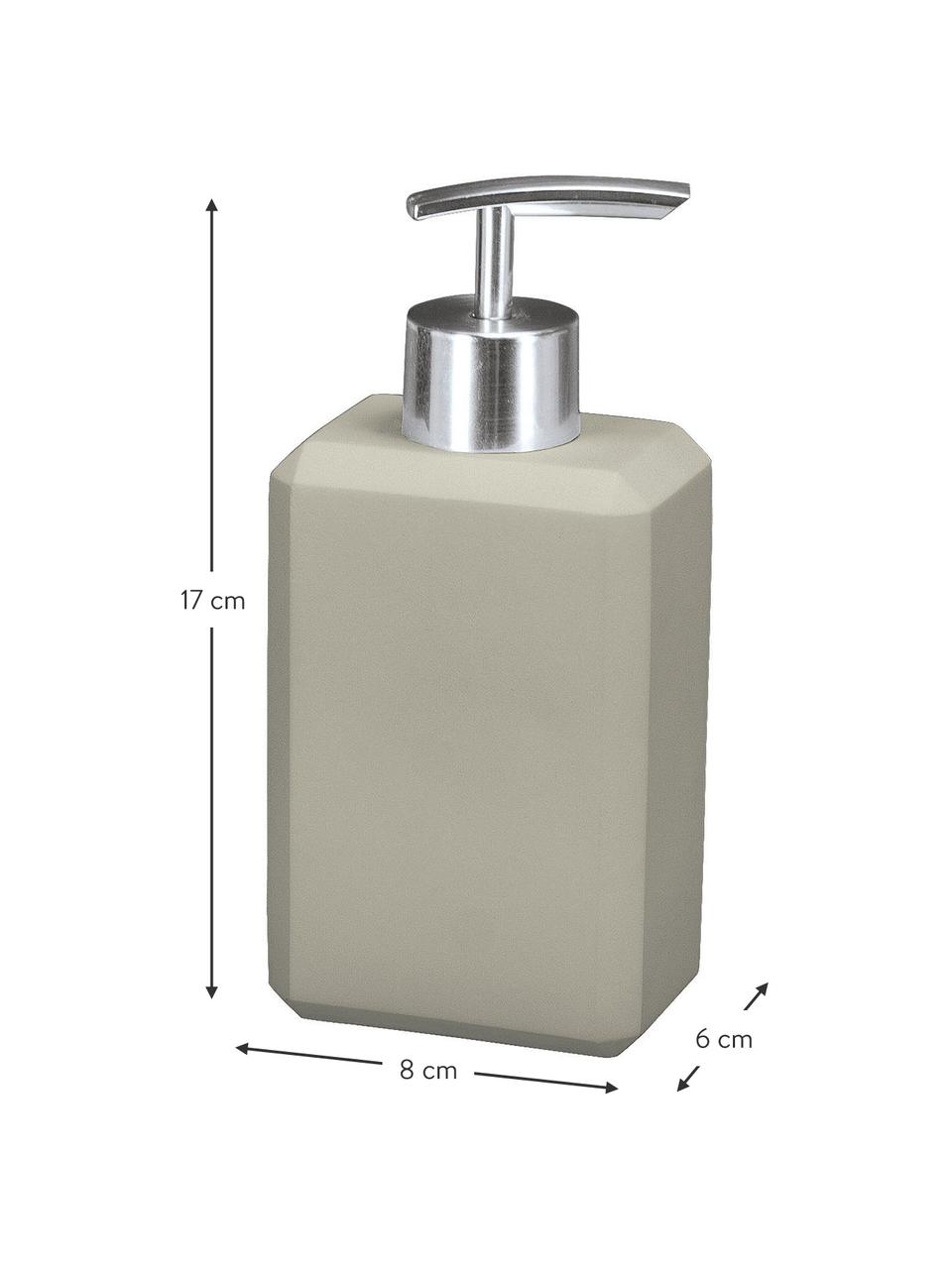 Dispenser sapone in cemento Loft, Testa della pompa: metallo, Grigio, Larg. 8 x Alt. 17 cm
