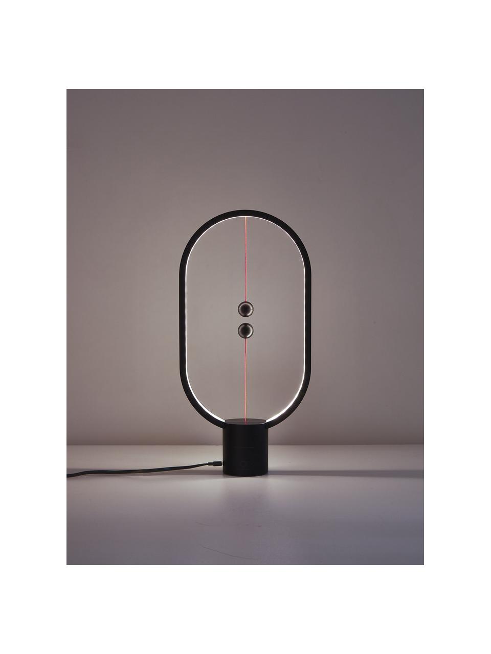 Design LED tafellamp Heng, Lamp: kunststof, Diffuser: kunststof, Wit, B 20 x H 40 cm