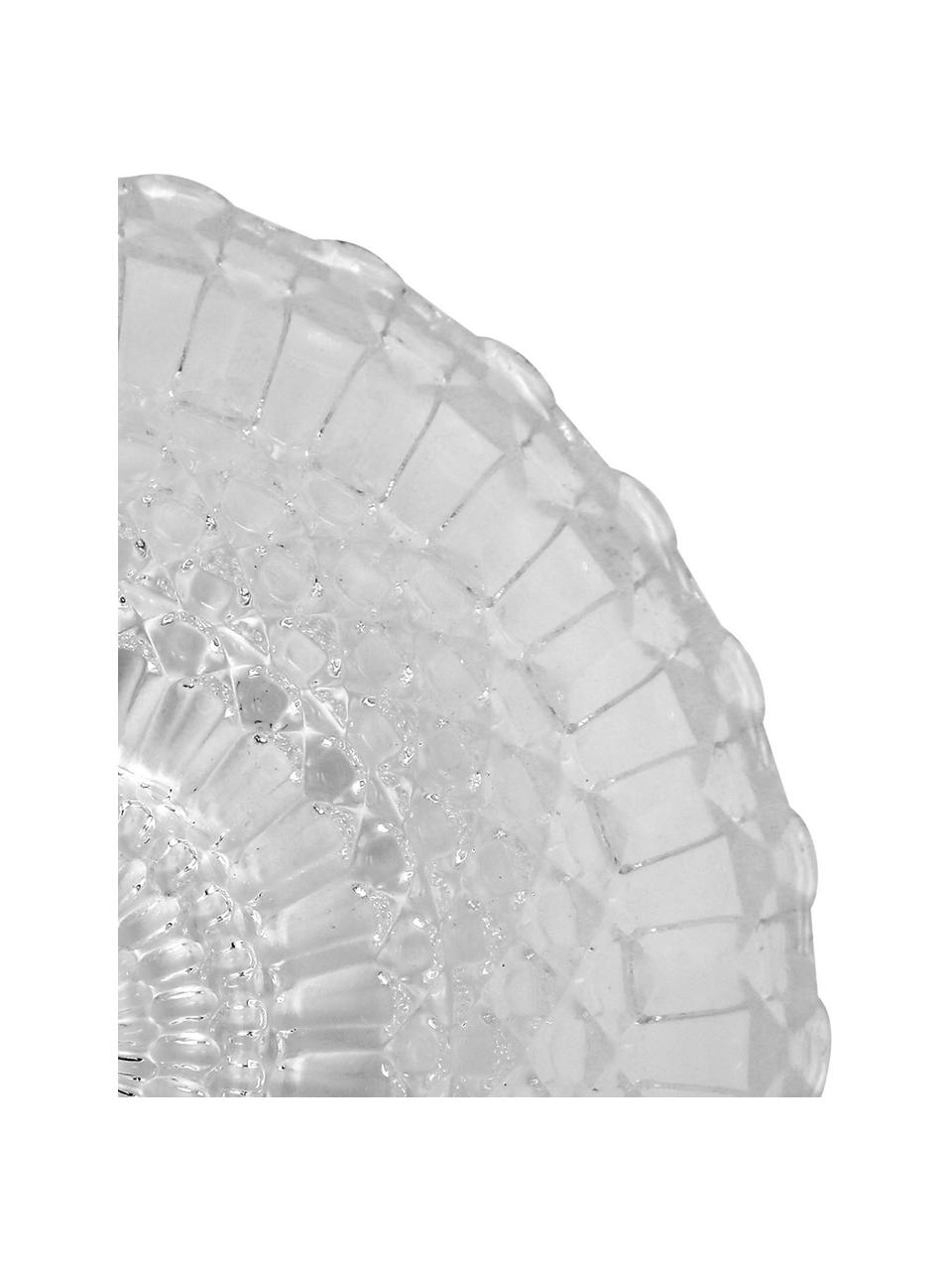 Mueslischaal Milesia van gemodelleerd glas, 2 stuks, Glas, Transparant, Ø 17 x H 6 cm