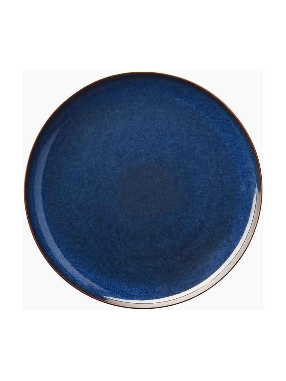 Ontbijtbord Midnight, 6 stuks, Keramiek, Donkerblauw, glanzend, Ø 21 x H 1 cm