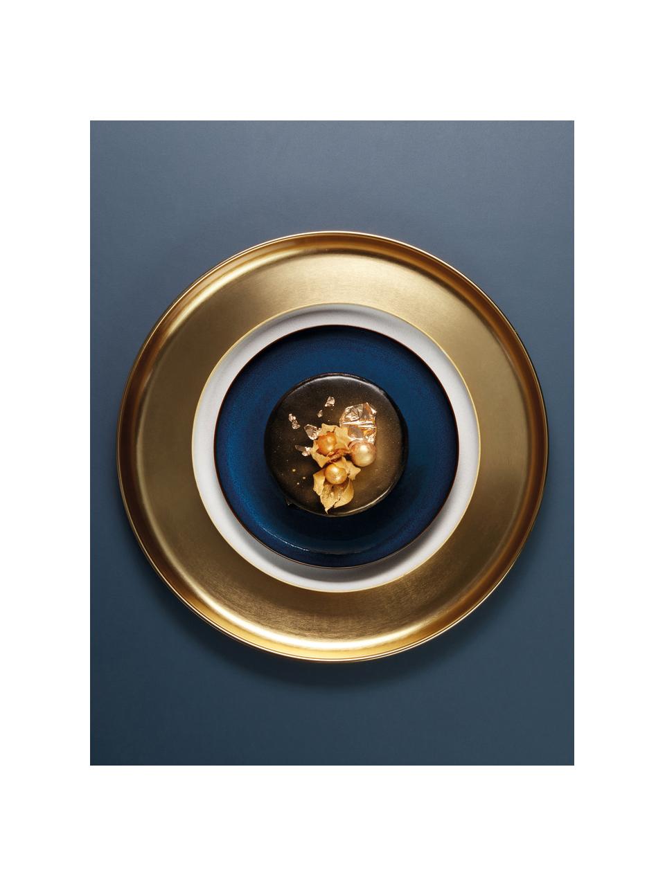 Ontbijtbord Midnight, 6 stuks, Keramiek, Donkerblauw, glanzend, Ø 21 x H 1 cm
