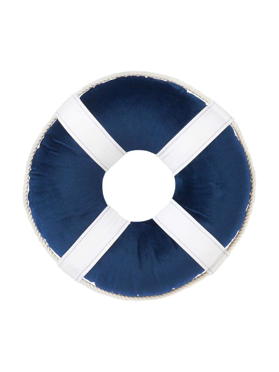 Coussin rond Duffle, Bleu, Ø 35 cm