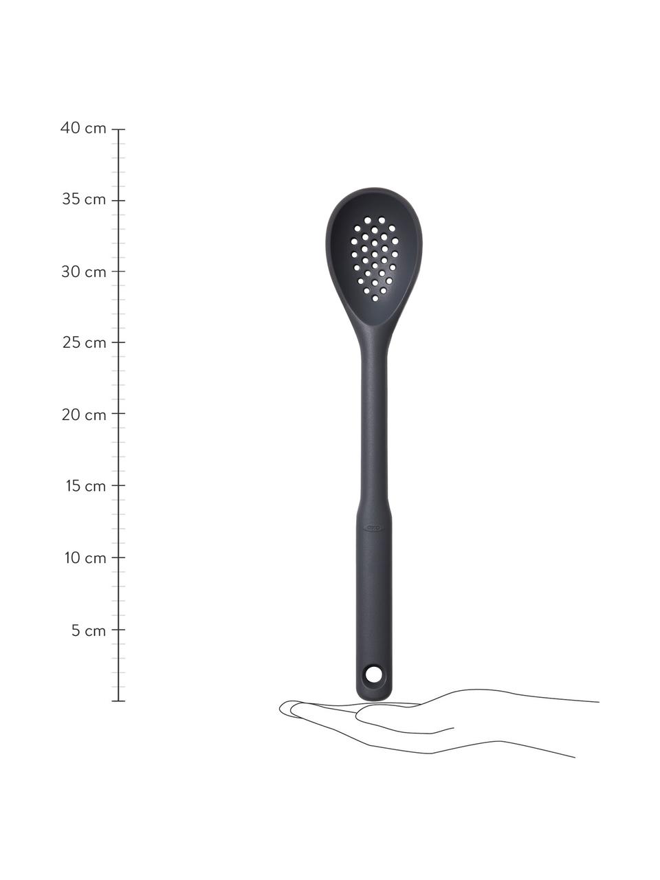 Děrovaná naběračka Good Grips, Silikon, Černá, Š 6 cm, D 36 cm