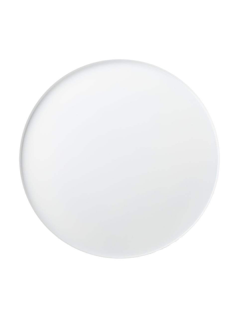 Plateau décoratif rond Circle, Acier inoxydable, revêtement par poudre, Blanc, mat, Ø 40 cm