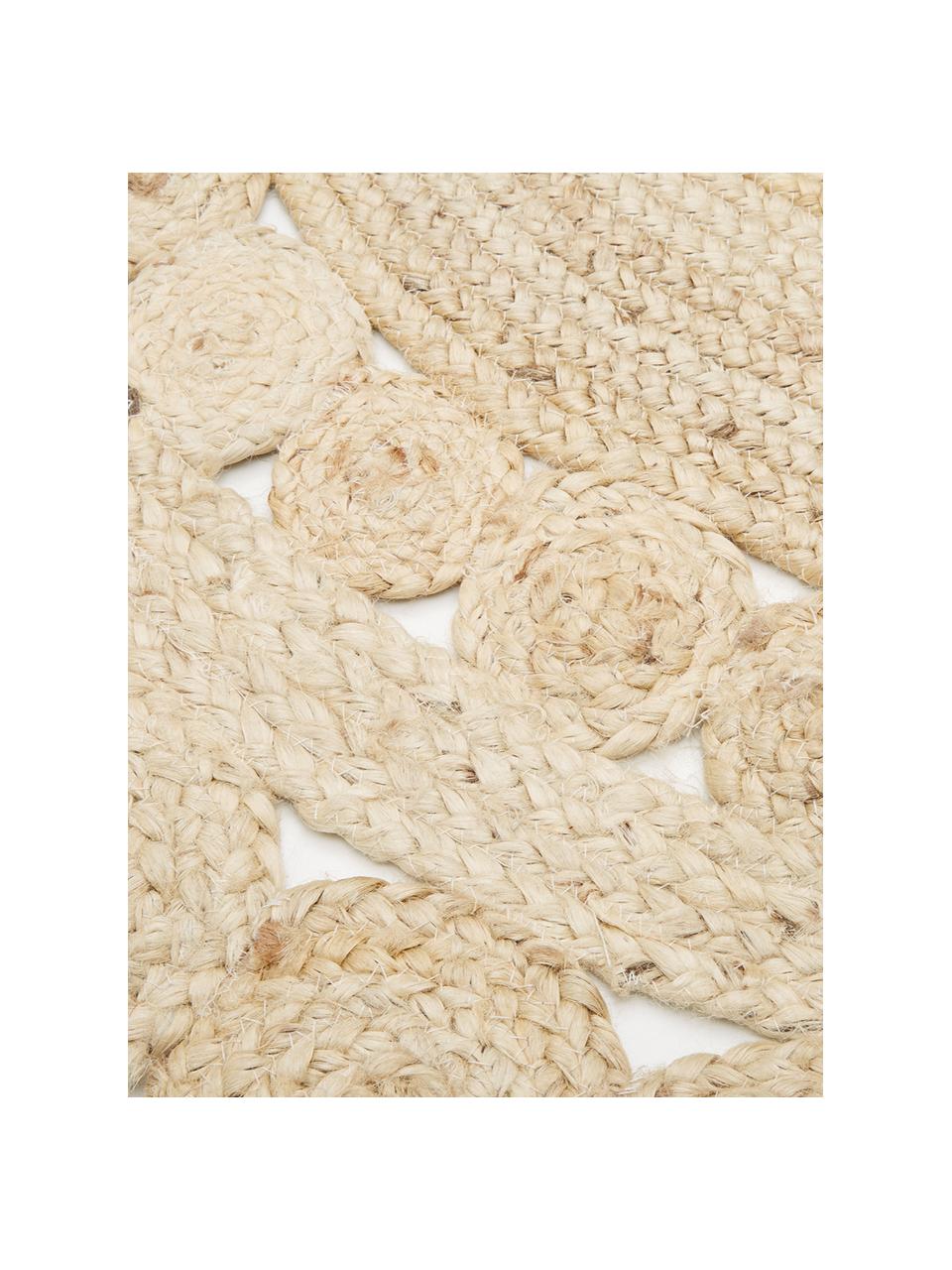 Tapis rond en jute beige Sun, Jute