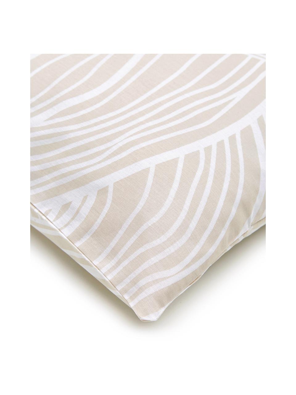 Poszewka na poduszkę z bawełny Korey, 2 szt., Beżowy, biały, S 40 x D 80 cm