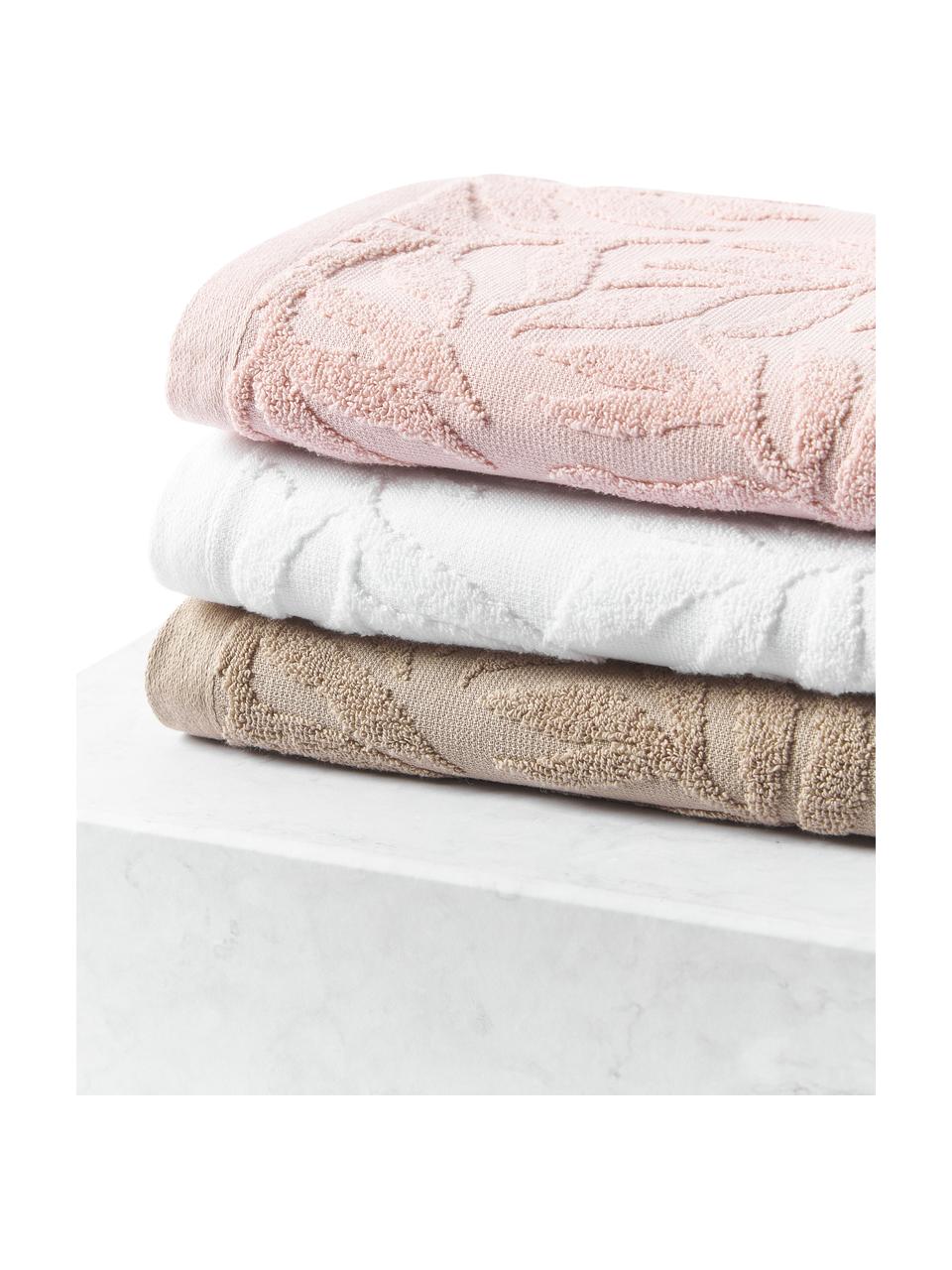 Ręcznik z bawełny Leaf, różne rozmiary, Blady różowy, Ręcznik, S 30 x D 50 cm, 2 szt.