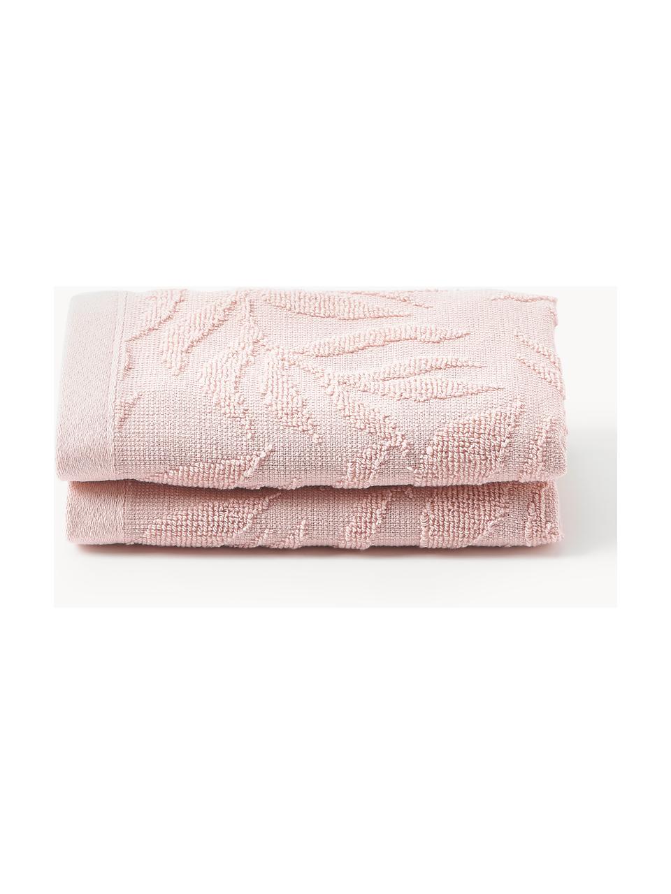 Ręcznik Leaf, różne rozmiary, Jasny różowy, Ręcznik, S 50 x D 100 cm, 2 szt.