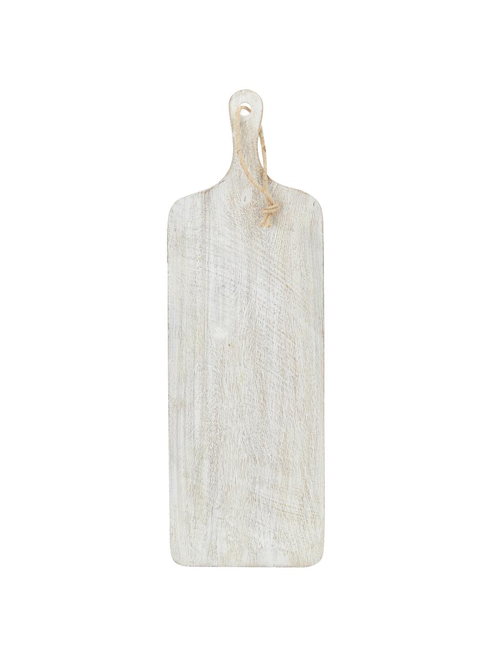 Tabla de cortar de madera de mango Lugo, Madera de mango recubierta, Blanco, madera, L 59 x An 19 cm