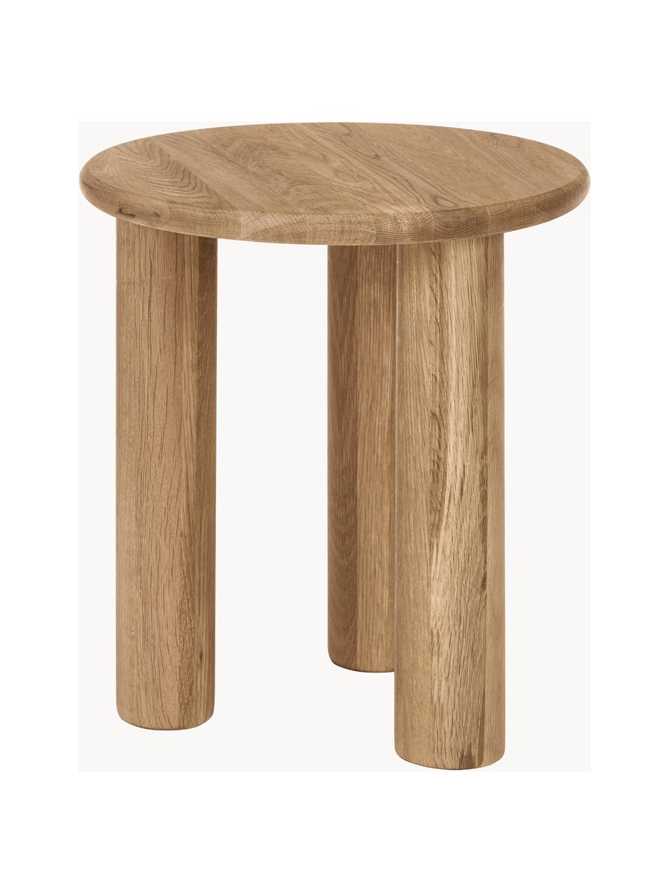 Dubový odkládací stolek Didi, Masivní olejované dubové dřevo (certifikace FSC), Dubové dřevo, Ø 40 cm, V 45 cm