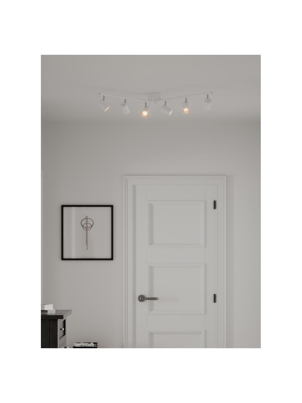 Grand spot plafond Correct, Blanc, larg. 124 x haut. 18 cm