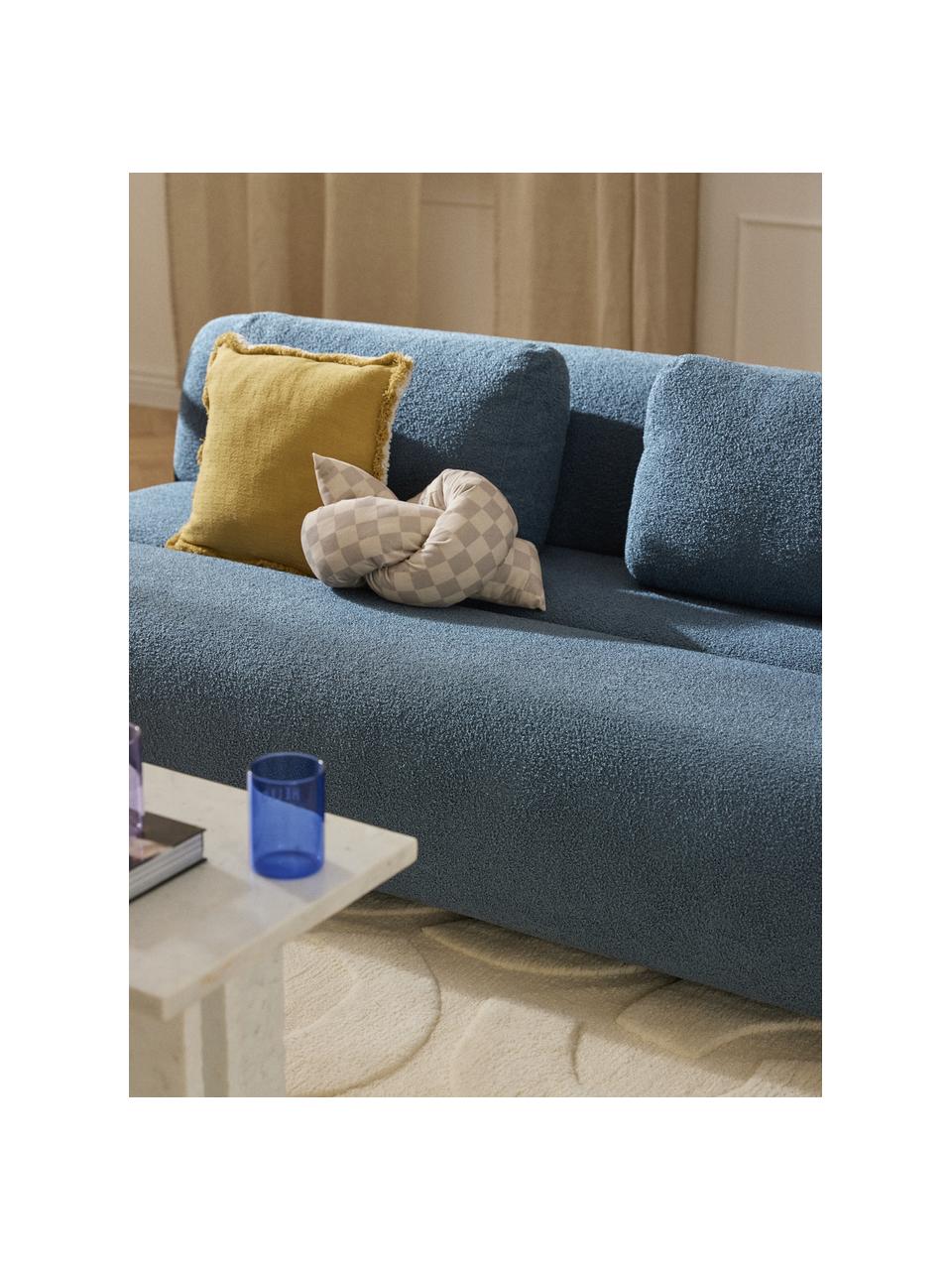 Teddy-Schlafsofa Caterpillar (3-Sitzer), Bezug: Teddy (100 % Polyester) D, Teddy Graublau, B 203 x T 128 cm