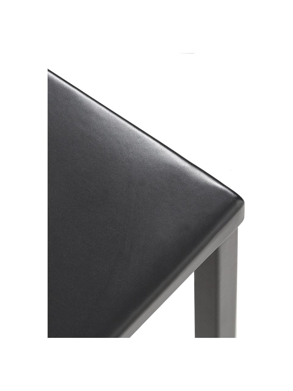 Bijzettafel Stina van metaal, Gepoedercoat metaal, Mat zwart, 45 x 45 cm