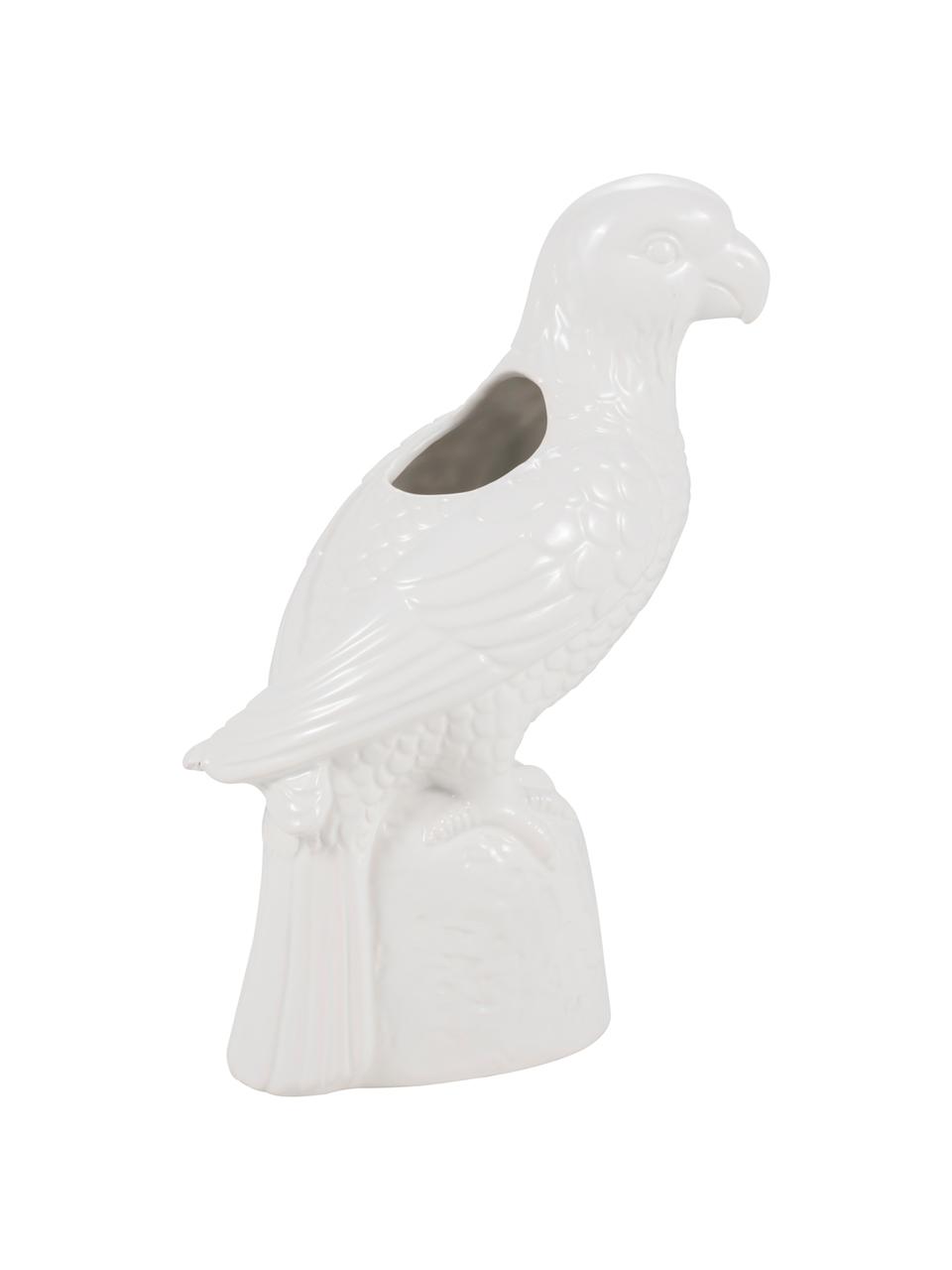 Vase Macaw aus Steingut, Steingut, Weiss, B 20 x H 28 cm