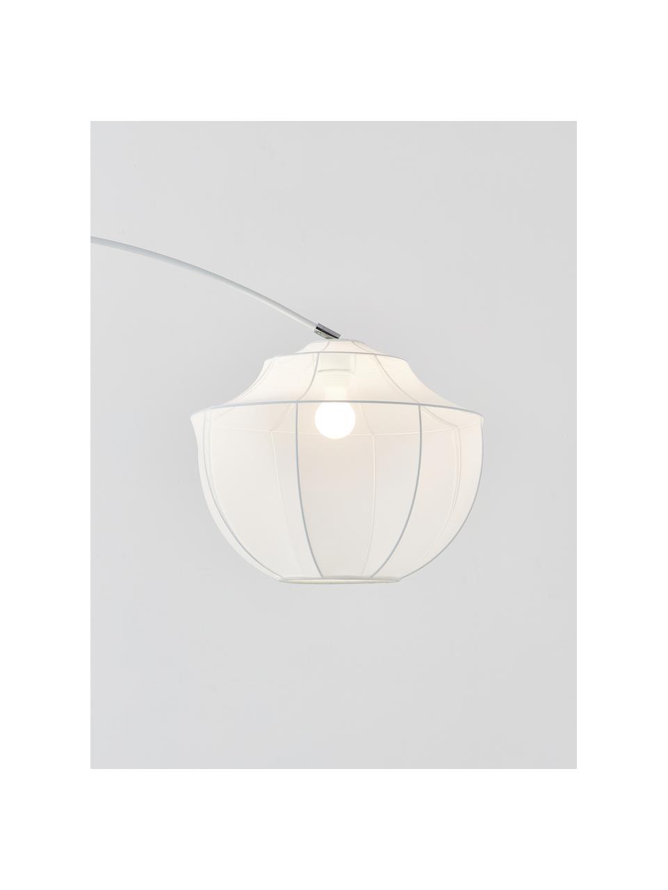 Velká oblouková lampa ze síťoviny Beau, Bílá, V 219 cm