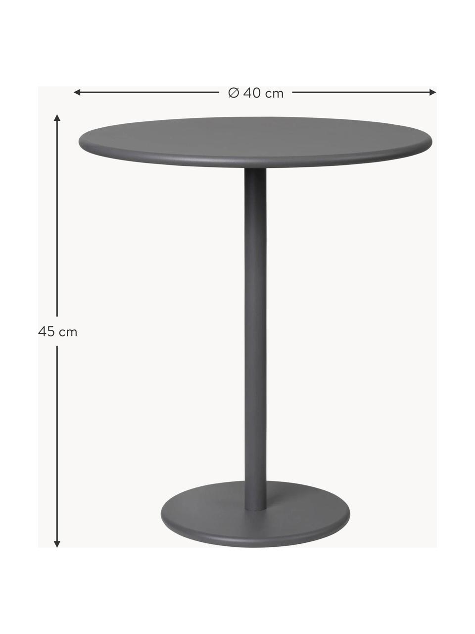 Tavolo rotondo da giardino  Stay, Alluminio verniciato a polvere, Antracite, Ø 40 x Alt. 45 cm