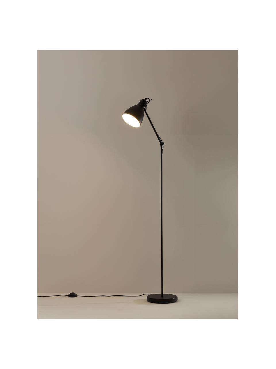 Lampa na čítanie Ethan, Čierna, V 137 cm