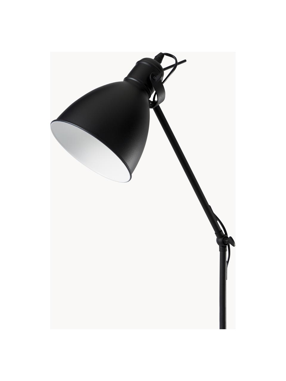 Lampa na čítanie Ethan, Čierna, V 137 cm