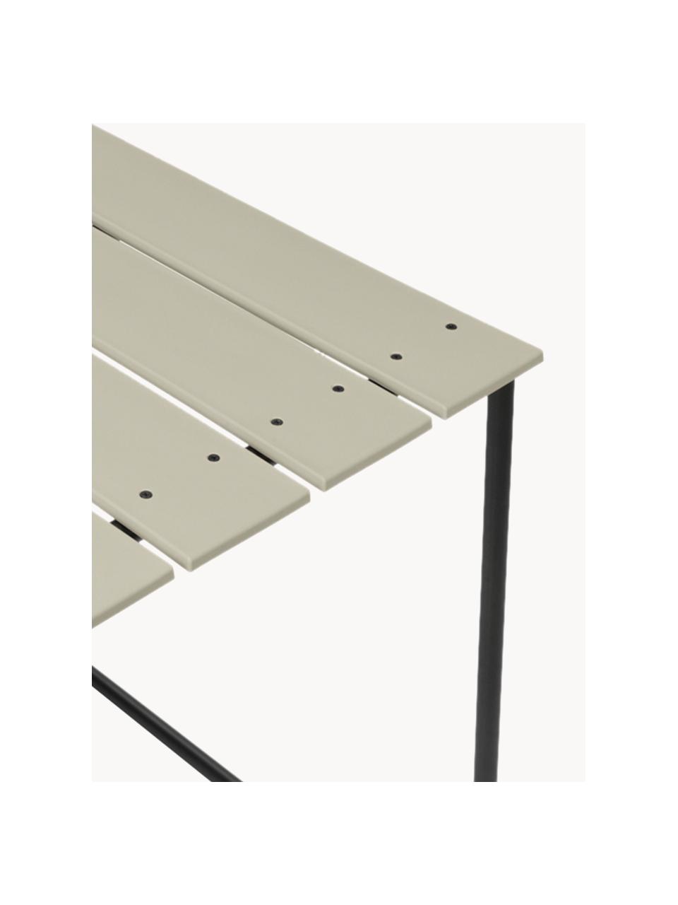 Tavolino da giardino fatto a mano Ocean, Struttura: acciaio riciclato, rivest, Beige chiaro, nero, Larg. 79 x Alt. 74 cm