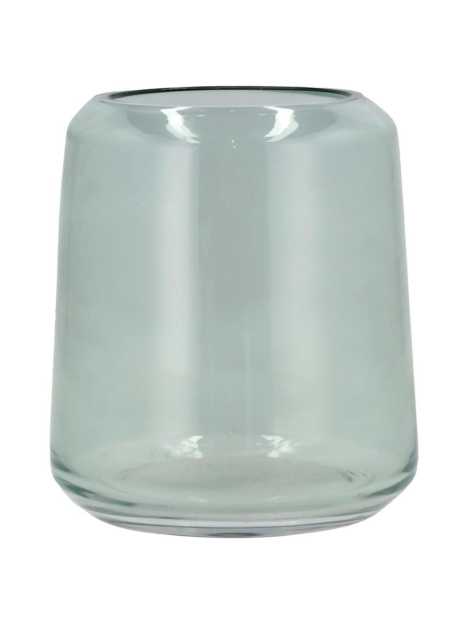 Zahnputzbecher Vintage aus Glas, Glas, Hellgrün, transparent, Ø 10 x H 12 cm