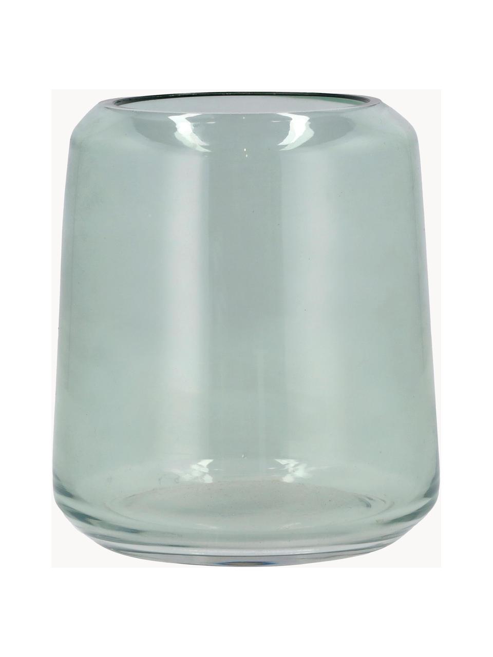 Tandenborstelbeker Vintage van glas, Glas, Turquoise, transparant, Ø 10 x H 12 cm