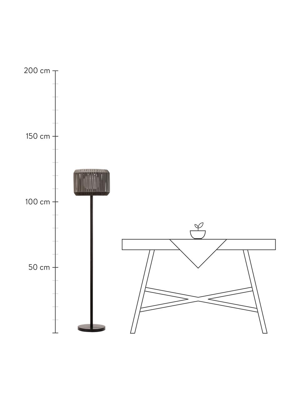 Zewnętrzna lampa solarna Sunshine Elegance, Czarny, szary, Ø 33 x W 148 cm