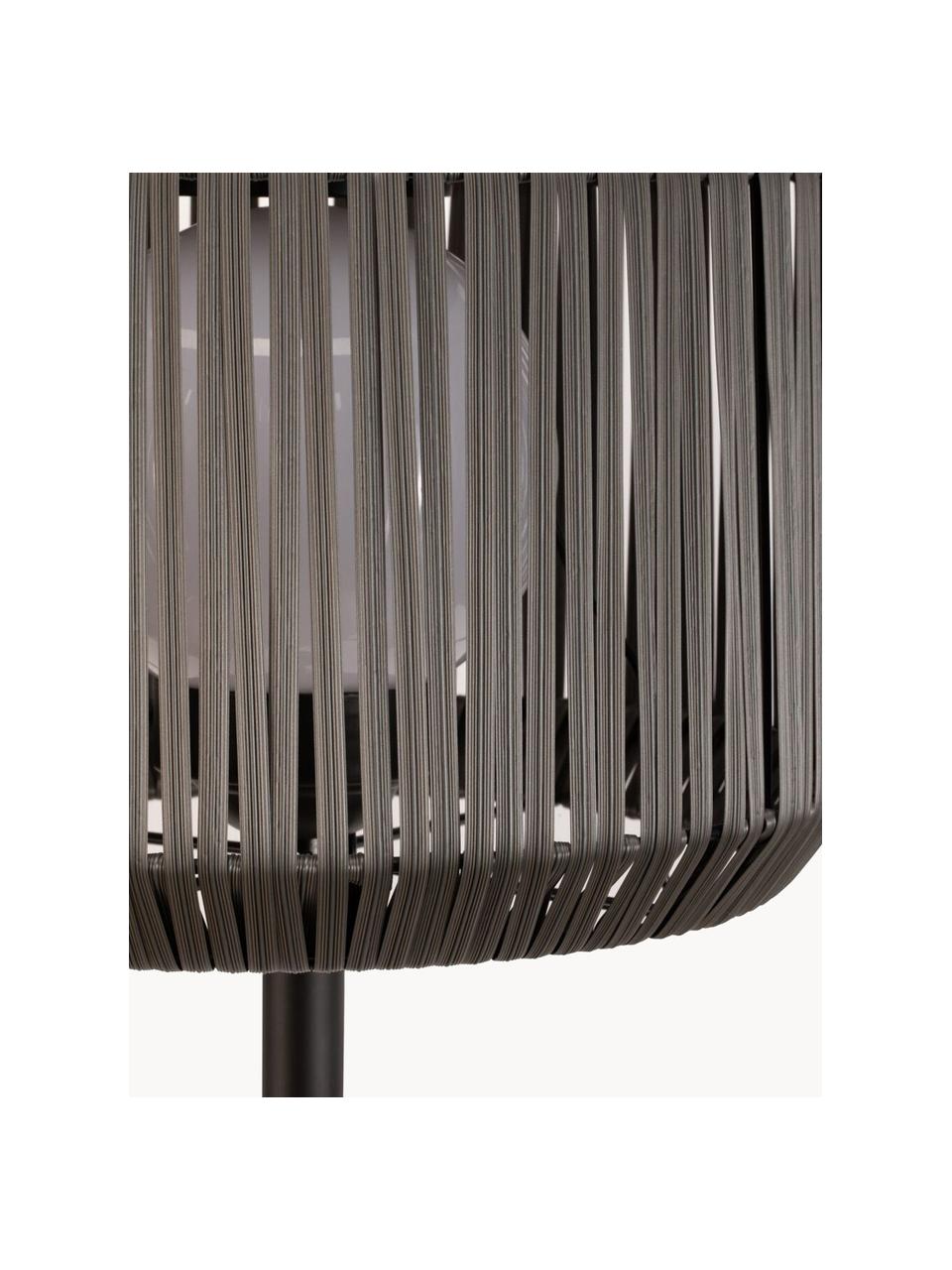 Mobile Solar-Stehlampe Sunshine Elegance, Lampenschirm: Polyrattan, Schwarz, Dunkelgrau, Ø 33 x H 148 cm