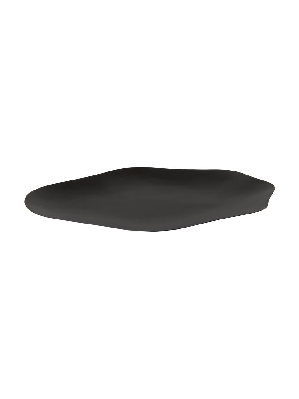 Bandeja decorativa Cloud, Metal recubierto, Negro, An 41 x F 26 cm