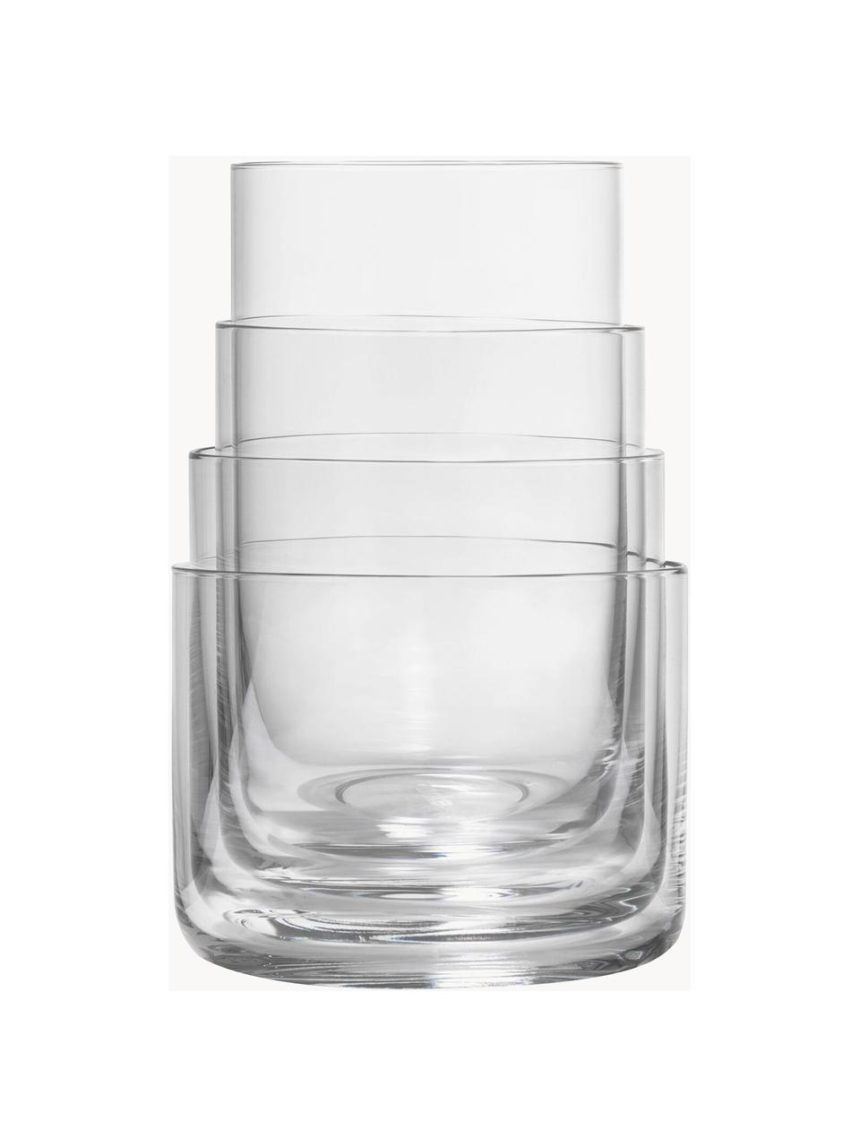 Waterglazen Nesting, 4 stuks, Kristalglas, Transparant, Set met verschillende formaten