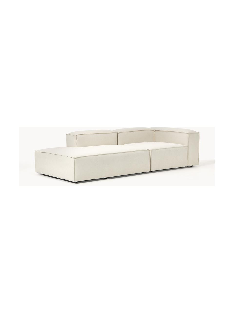 Diván modular Lennon, Tapizado: 100% poliéster Alta resis, Estructura: madera contrachapada de p, Patas: plástico Este producto es, Tejido Off White, An 269 x F 119 cm, reposabrazos izquierdo