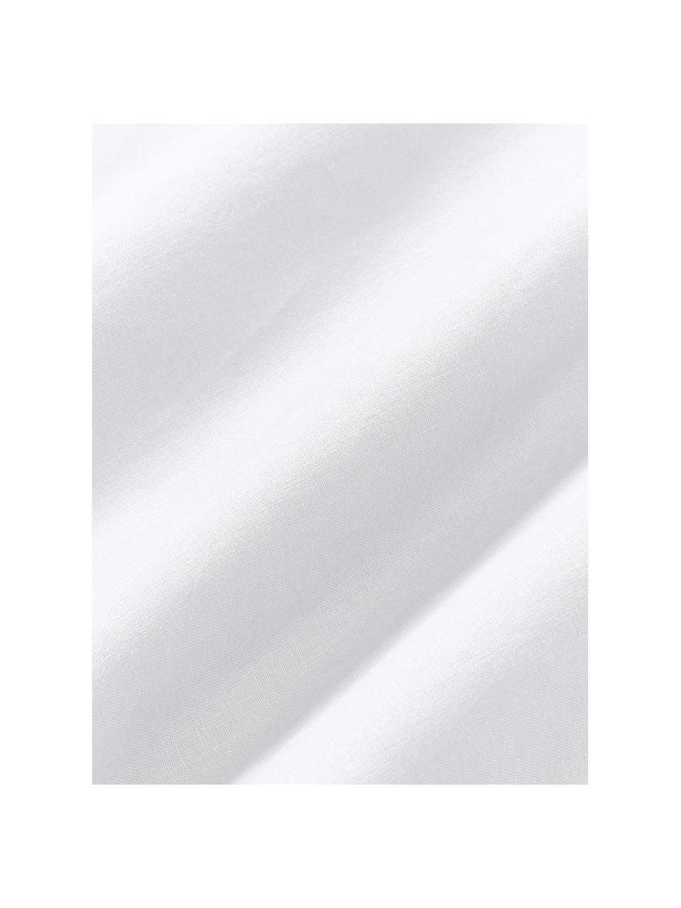 Gewaschenes Leinen-Bettlaken Airy, Weiss, B 240 x L 280 cm