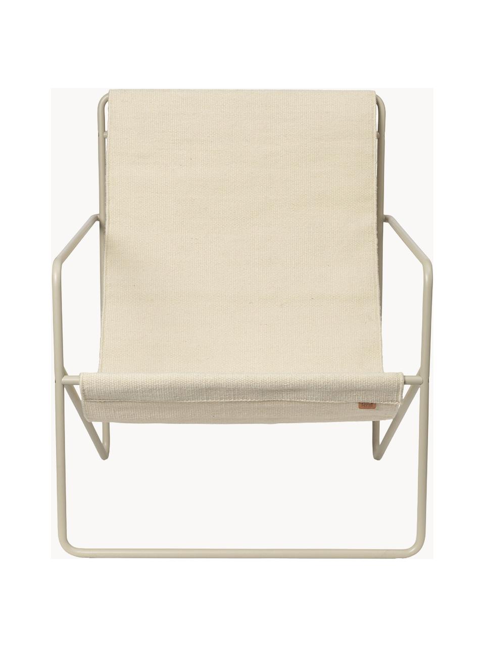 Fauteuil lounge Desert, Tissu beige clair, grège, larg. 63 x prof. 66 cm