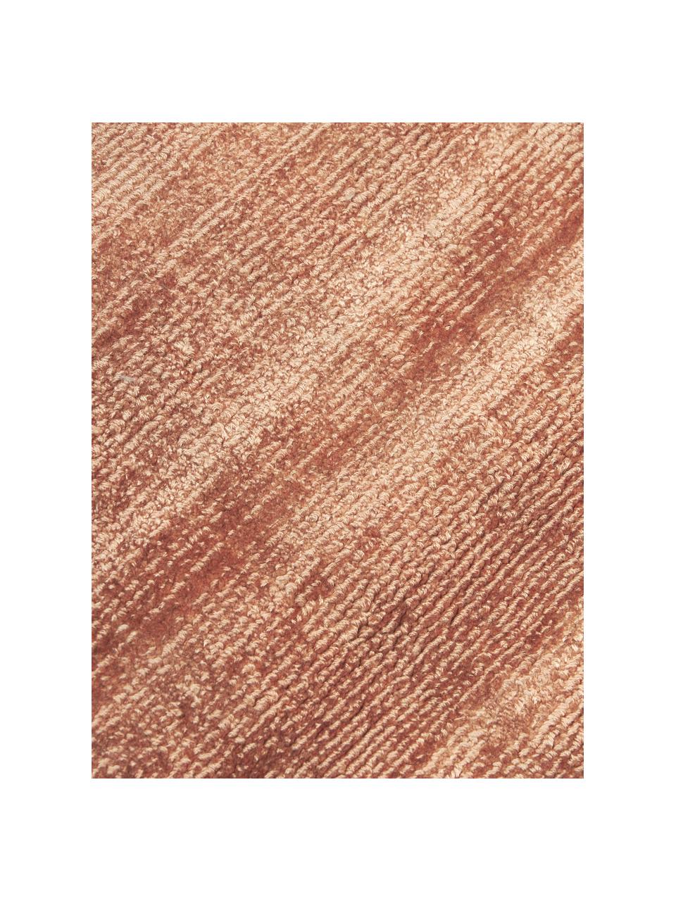 Tappeto in viscosa color terracotta tessuto a mano Jane, Retro: 100% cotone, Terracotta, Larg.160 x Lung. 230 cm  (taglia M)