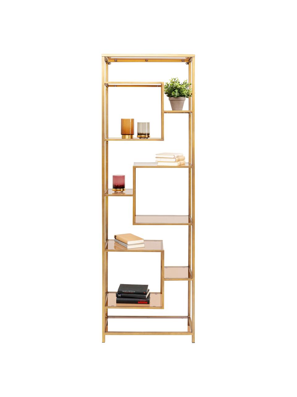 Metall-Regal Loft, Korpus: Stahl, pulverbeschichtet, Goldfarben, B 60 x H 195 cm