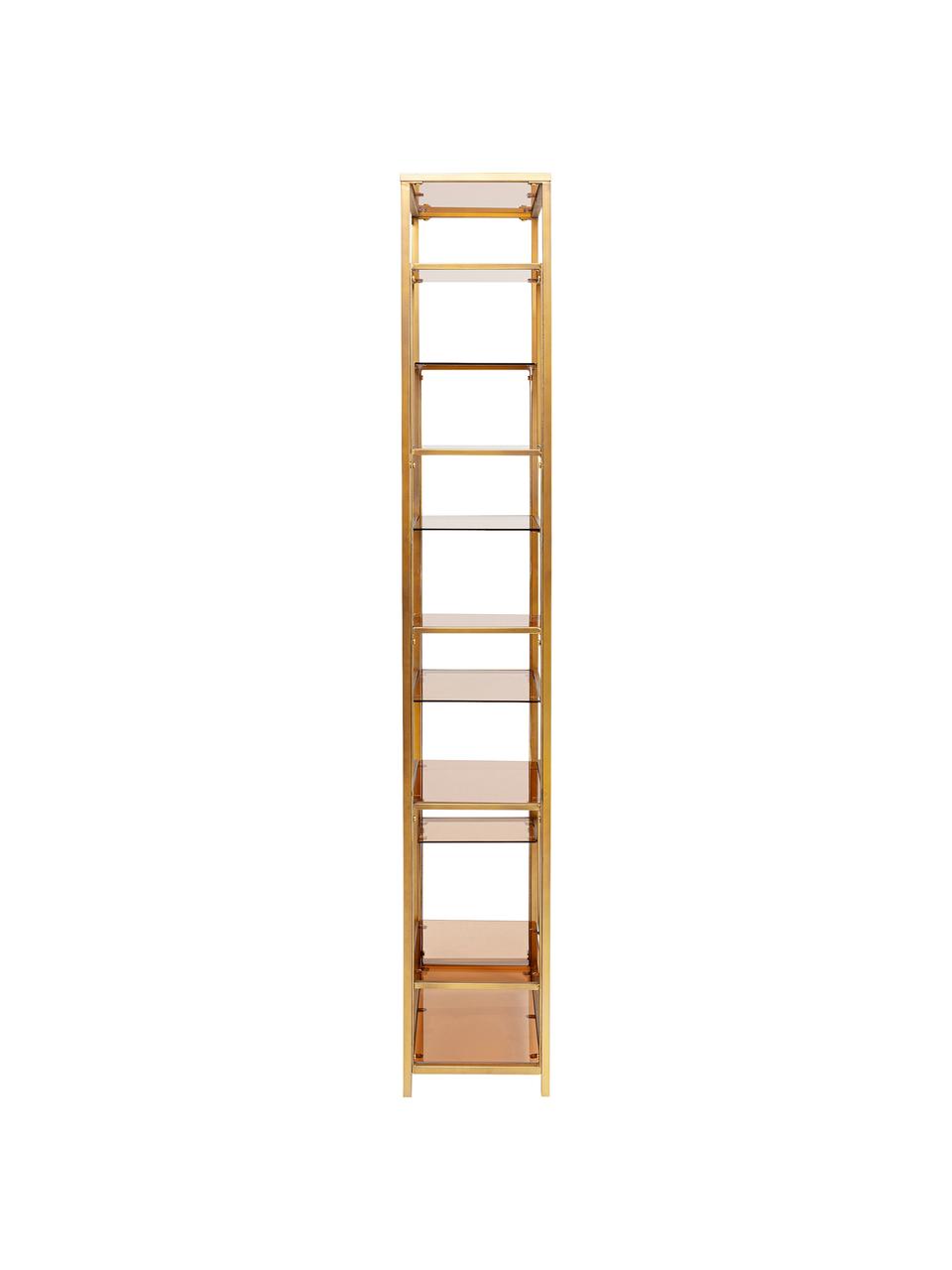 Regał z metalu Loft, Korpus: stal malowana proszkowo, Odcienie złotego, S 60 x W 195 cm