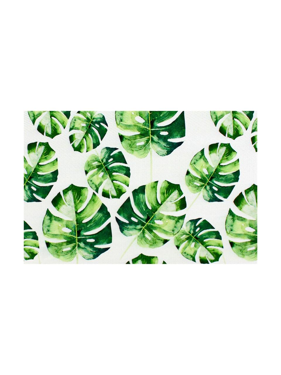 Sets de table en plastique Monstera, 2 pièces, Vert, blanc