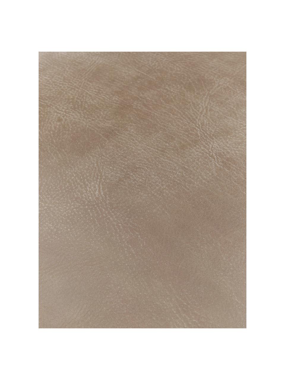 Leren poef Porthos, Bekleding: 100% anilineleer, Bruin, 80 x 33 cm