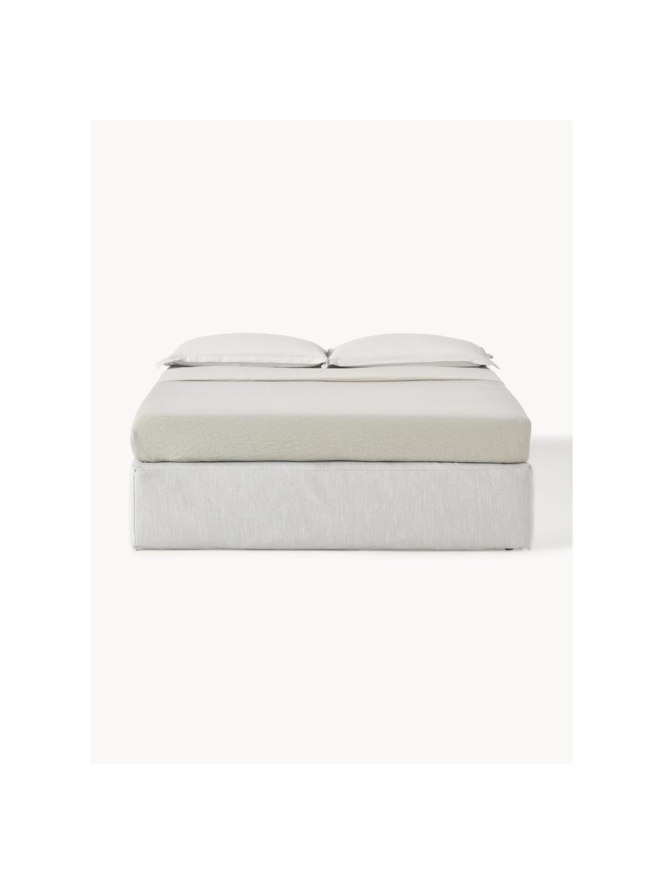 Kontinentální postel Enya, Světle šedá, Š 140 cm, D 200 cm, stupeň tvrdosti H2