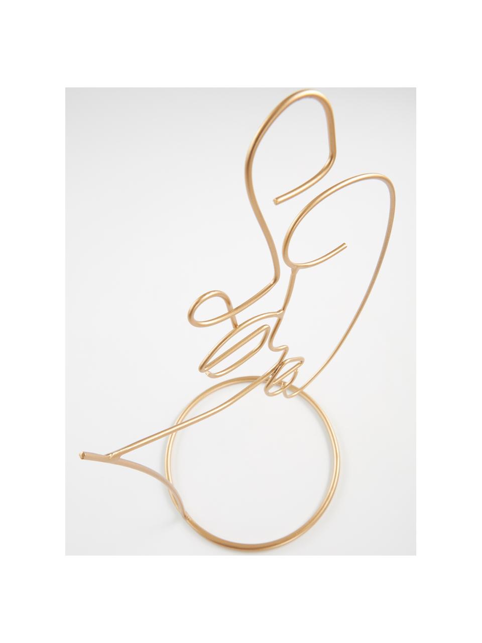Decoratief object Halo, Gecoat metaal, Messingkleurig, B 19 x H 28 cm