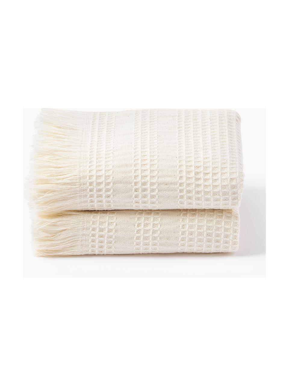Wafelpiqué handdoek Yara in verschillende formaten, Lichtbeige, Handdoek, B 50 x L 100 cm, 2 stuks