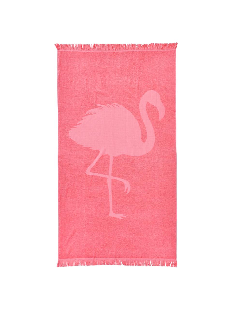 Toalla de playa Capri Flamingo, Rosa, An 90 x L 160 cm