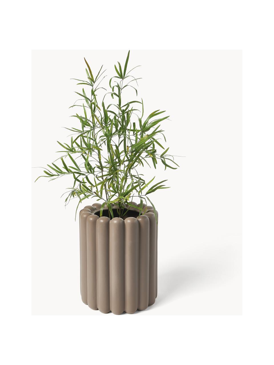 Cache-pot Mist, larg. 23 cm, Céramique, Taupe, mat, Ø 19 x haut. 23 cm