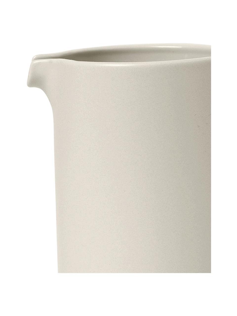 Melkkan Pilar in mat/glanzend, 280 ml, Keramiek, Crèmewit, Ø 8 x H 10 cm