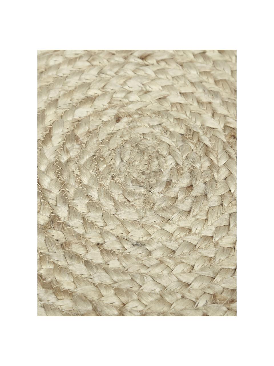 Okrągły ręcznie wykonany dywan z juty Shanta, 100% juta

Ponieważ dywany z juty są szorstkie, są mniej odpowiednie do bezpośredniego kontaktu ze skórą, Beżowy, szary, Ø 140 cm (Rozmiar M)