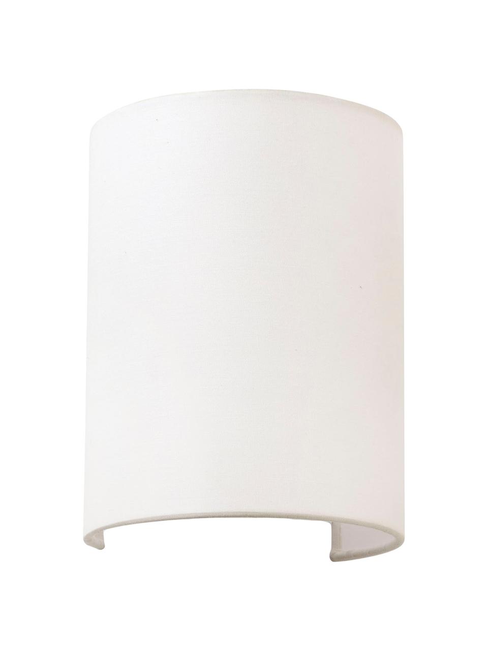 Wandlamp Cotto met stoffen lampenkap, Lampenkap: katoen, Lichtbeige, 15 x 20 cm