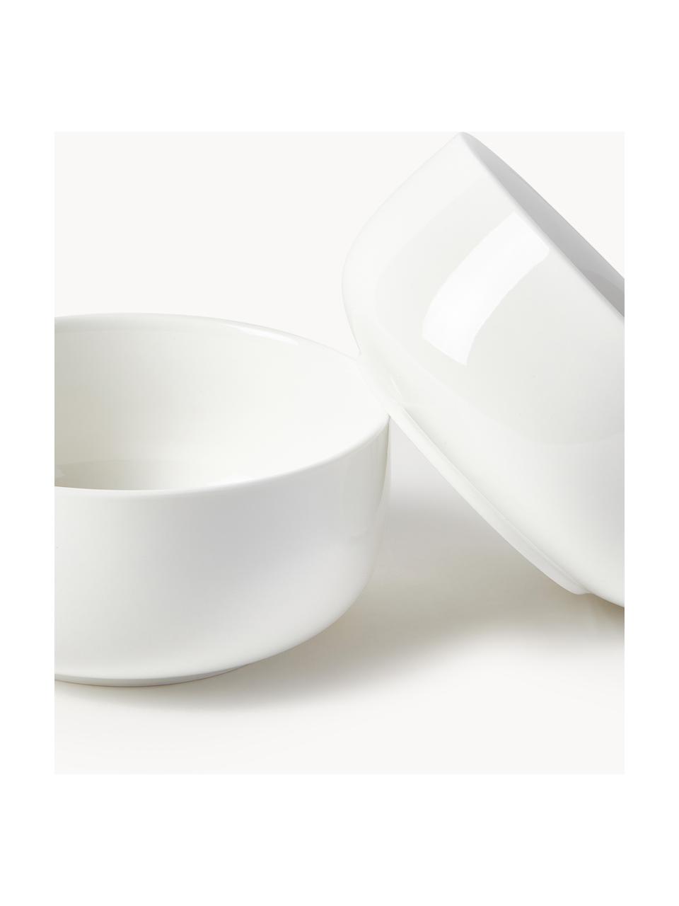 Porcelánové misky Nessa, 4 ks, Vysoce kvalitní tvrdý porcelán, glazovaný, Tlumeně bílá, lesklá, Š 14 cm, V 6 cm